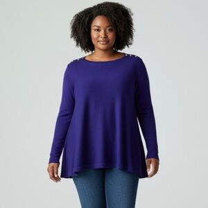Lauren Ralph Lauren Women’s Top Purple Size 2X